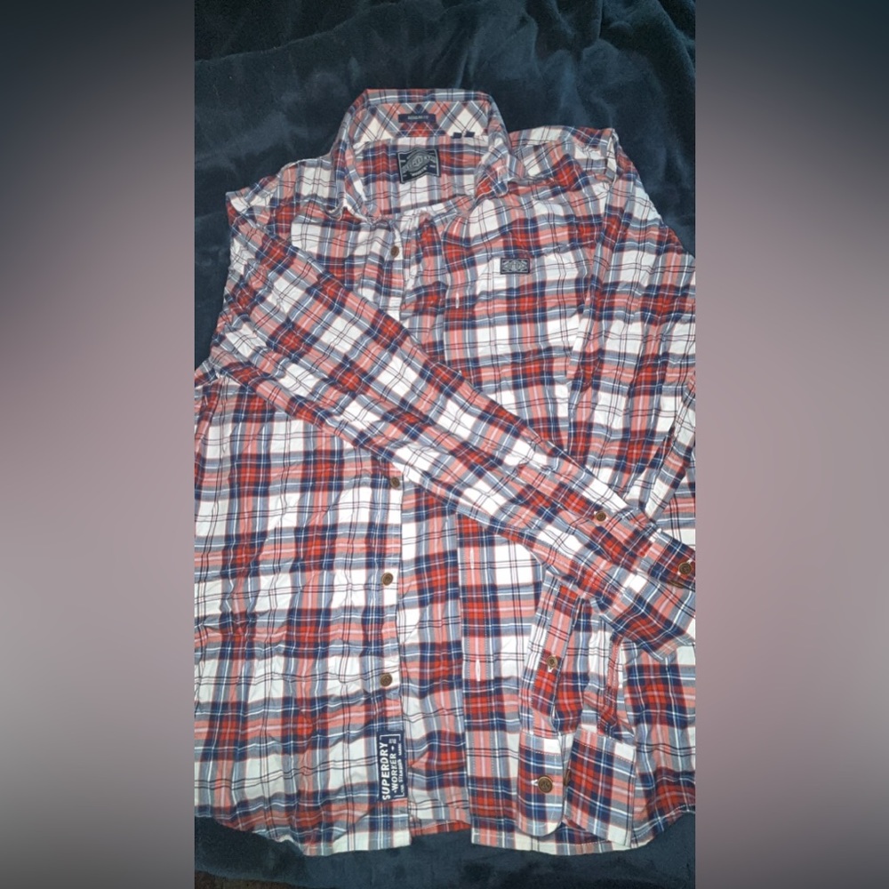 Men’s SuperDry Button Down LS - Men’s L